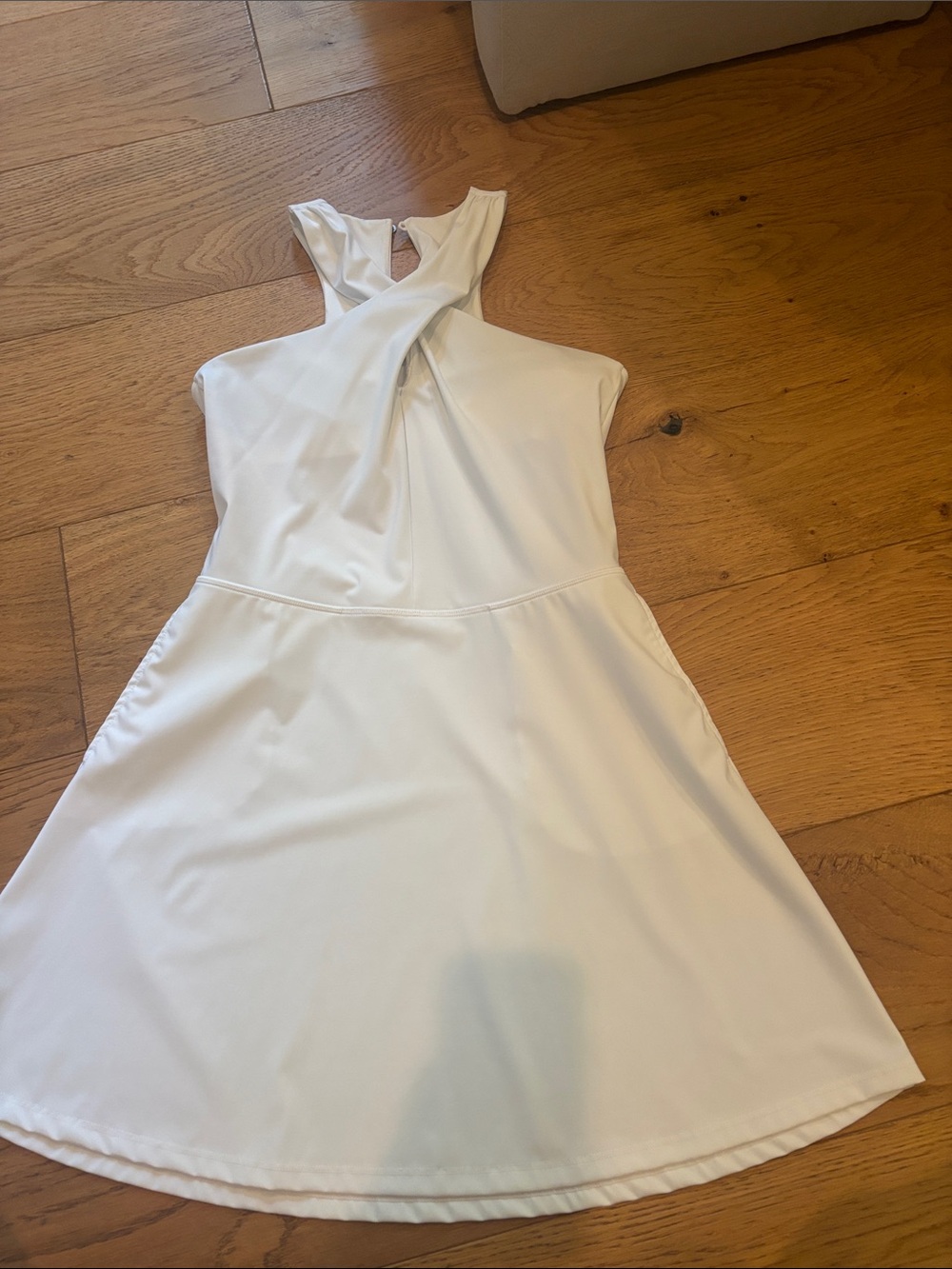 Greyson White One-Shoulder Twist Front Dress